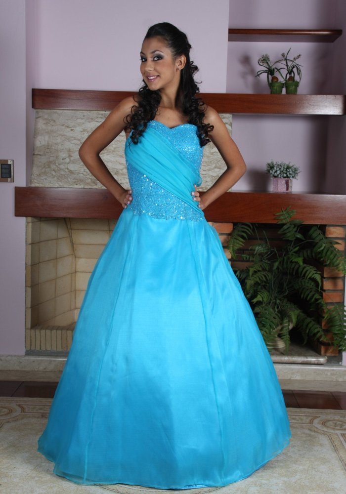 Vestido de Debutante Azul - 2 - 3 - Hipnose Alta Costura e Spa para Noivas e Noivos - Campinas - SP - 1