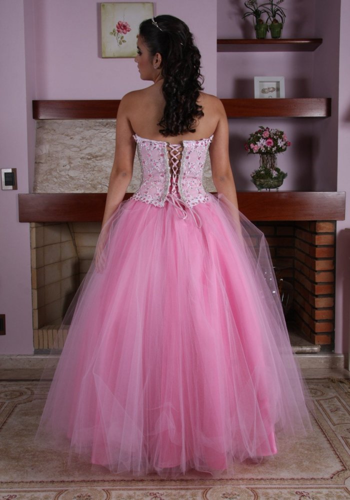 Vestido de Debutante Rosa - 26 - 3 - Hipnose Alta Costura e Spa para Noivas e Noivos - Campinas - SP - 1